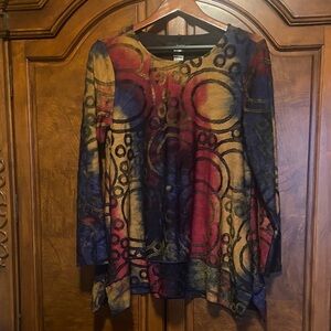 Ali Miles Multicolor Artsy Tunic         Size Medium